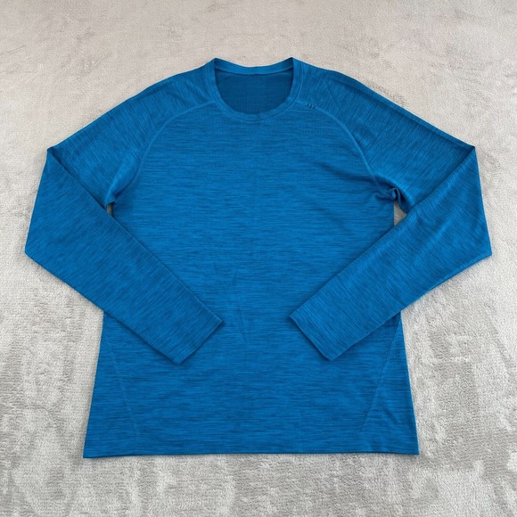 lululemon athletica Other - Lululemon Metal Vent Tech T Shirt Men Medium Blue Wicking Crew Long Sleeve Gym